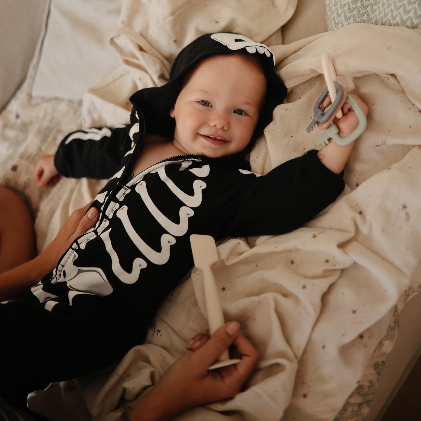 Organic Cotton Muslin Swaddle Blanket - Chickadees Wooden Toys