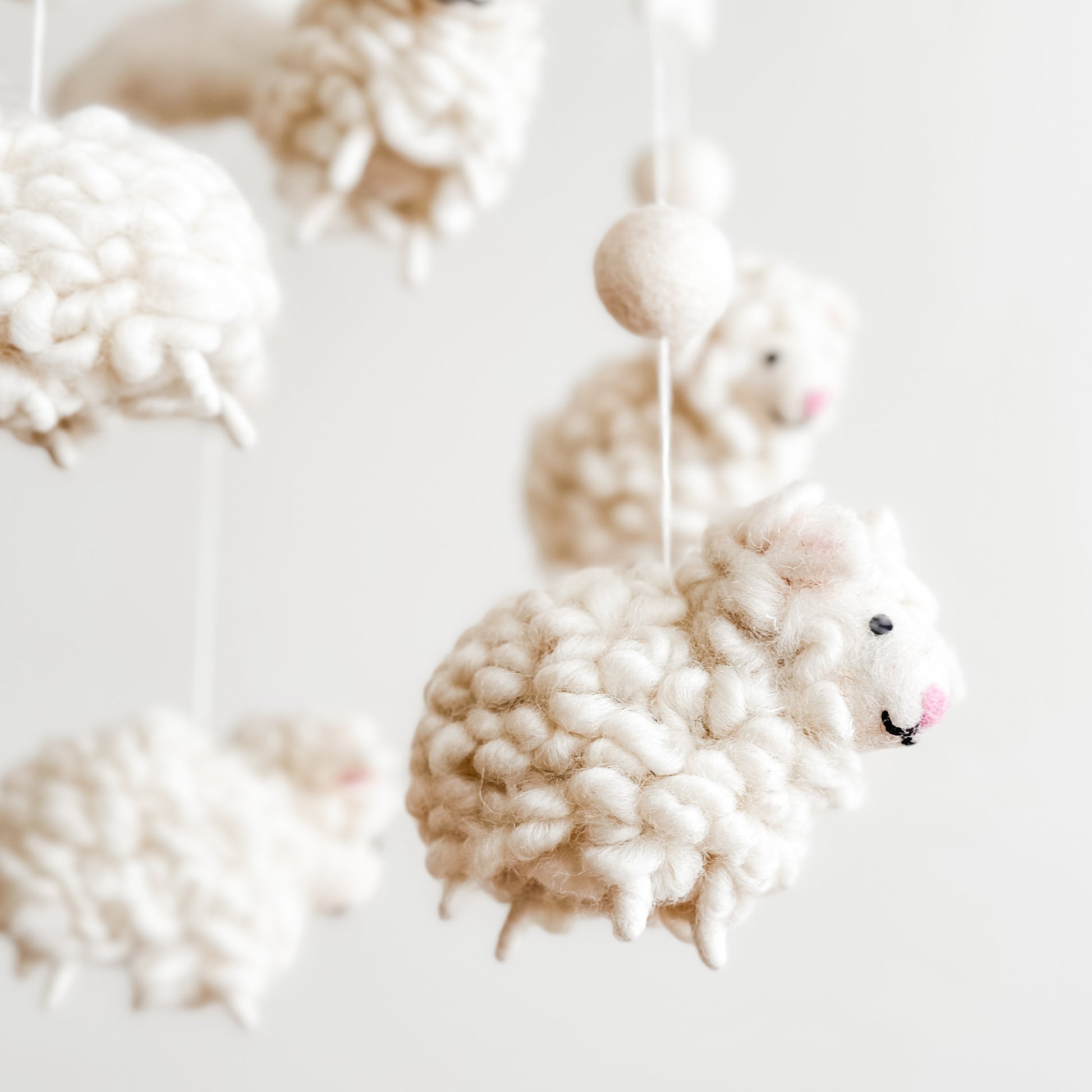 Baby Mobile - Counting Sheep - Chickadees Wooden Toys