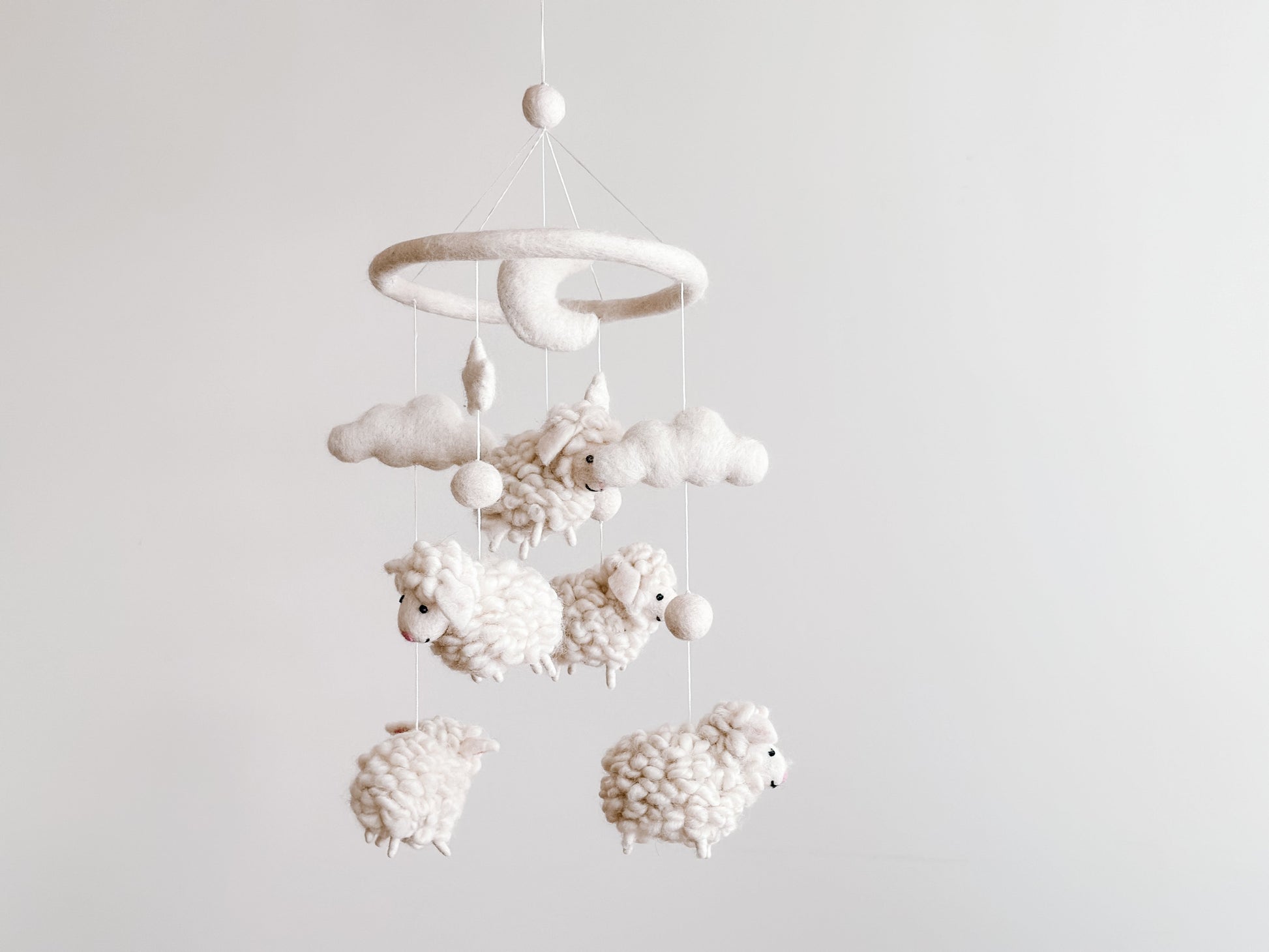 Baby Mobile - Counting Sheep - Chickadees Wooden Toys