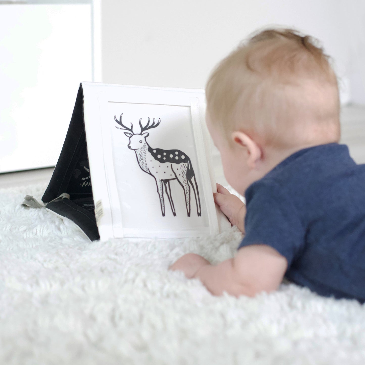 Baby Tummy Time Gallery with Mirror - Chickadees Wooden Toys
