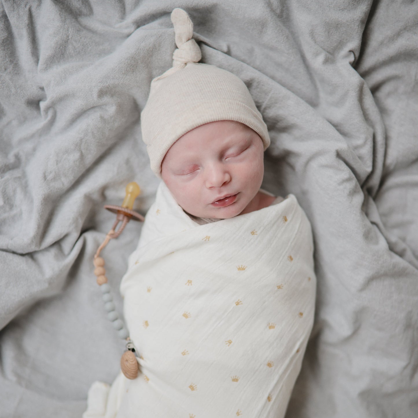 Organic Cotton Muslin Swaddle Blanket - Chickadees Wooden Toys
