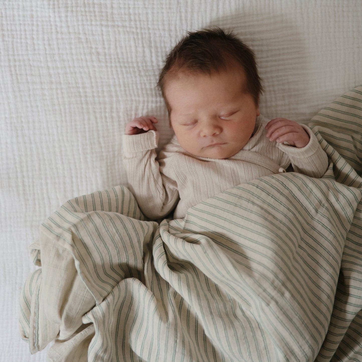 Organic Cotton Muslin Swaddle Blanket - Chickadees Wooden Toys