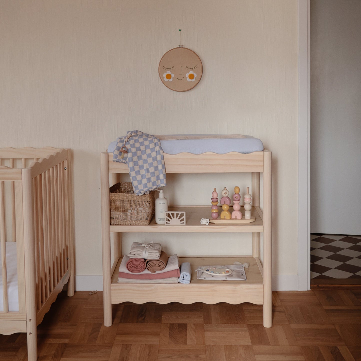 Organic Cotton Muslin Swaddle Blanket - Chickadees Wooden Toys