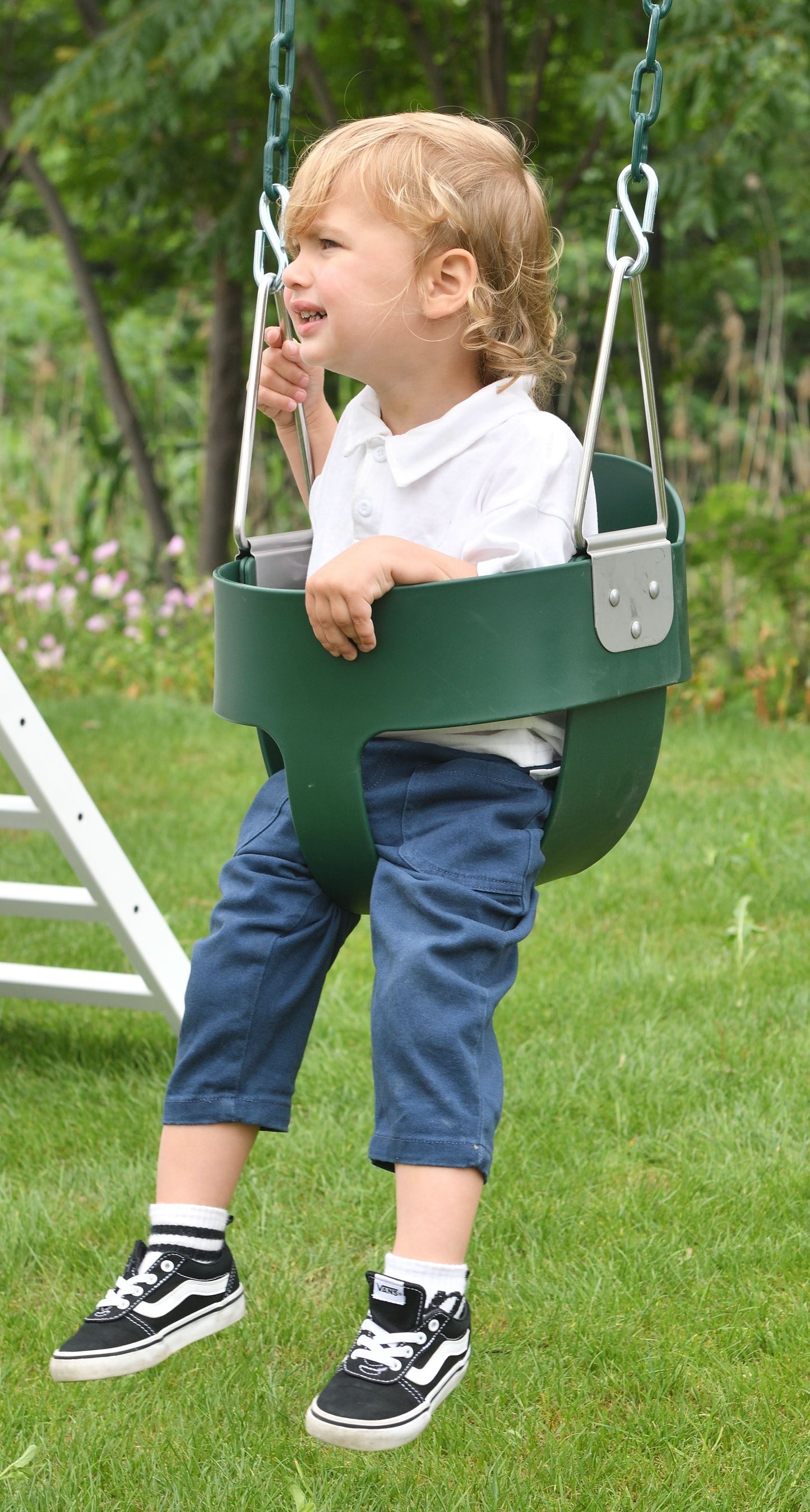 Baby Swing Seat for Large Craftsman Swing Set | Secure Cotton Hammock (Set Not Included) - Chickadees Wooden Toys