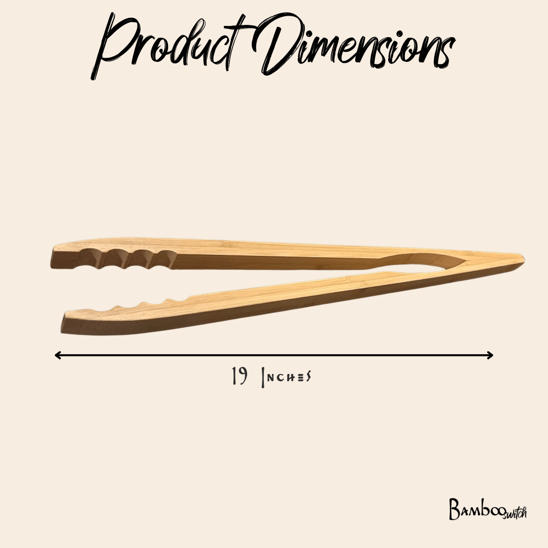 Bamboo Barbecue Grilling Tong 19" - Chickadees Wooden Toys