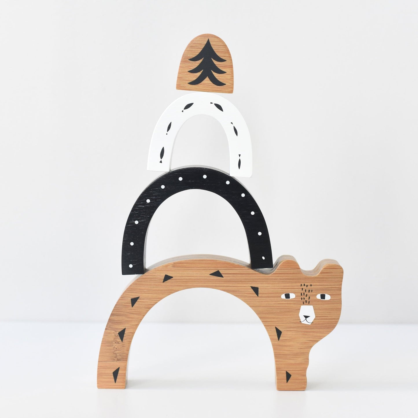 Bamboo Nesting Bear - Chickadees Wooden Toys