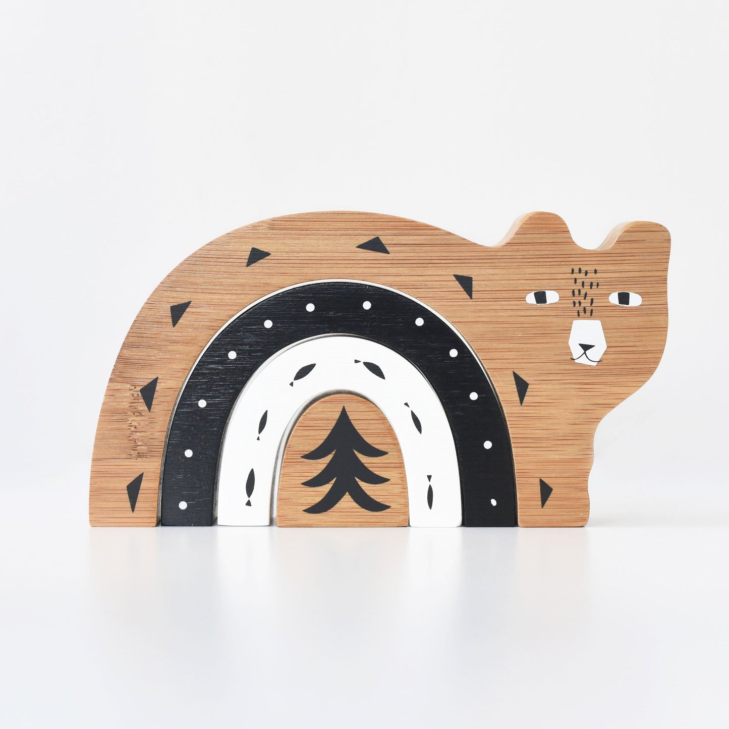 Bamboo Nesting Bear - Chickadees Wooden Toys