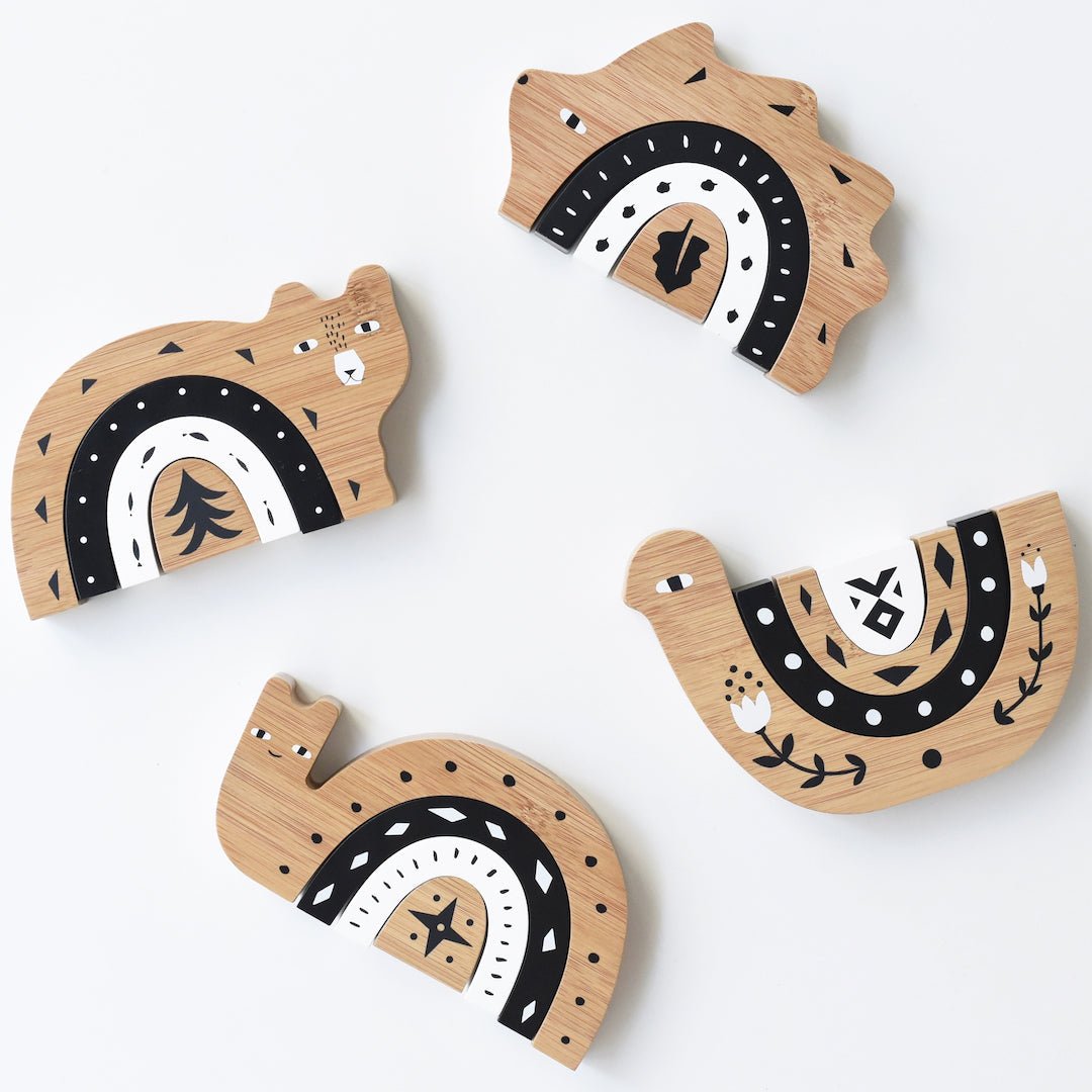 Bamboo Nesting Snail - Chickadees Wooden Toys