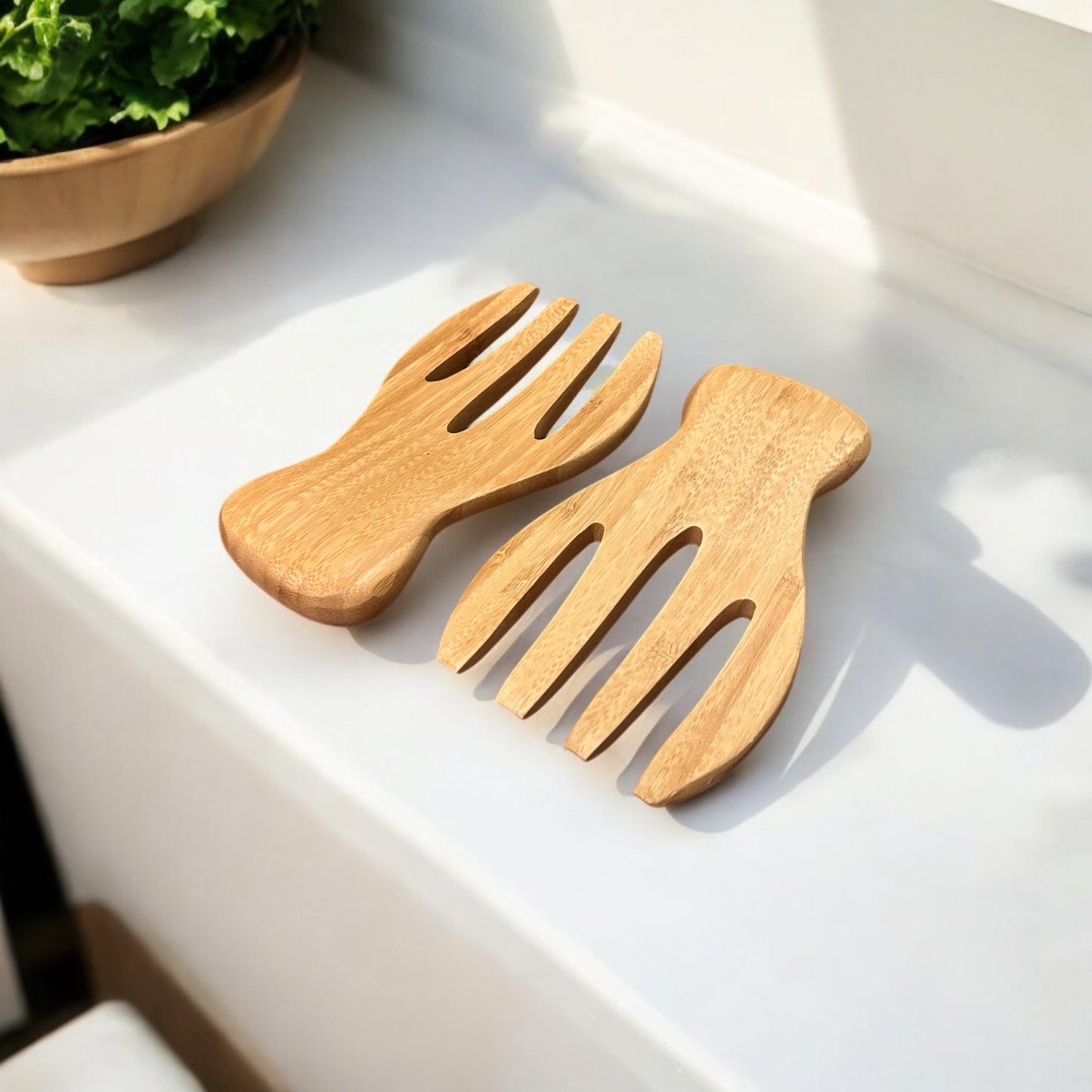 Bamboo Salad Hands | Set of 2 - Chickadees Wooden Toys