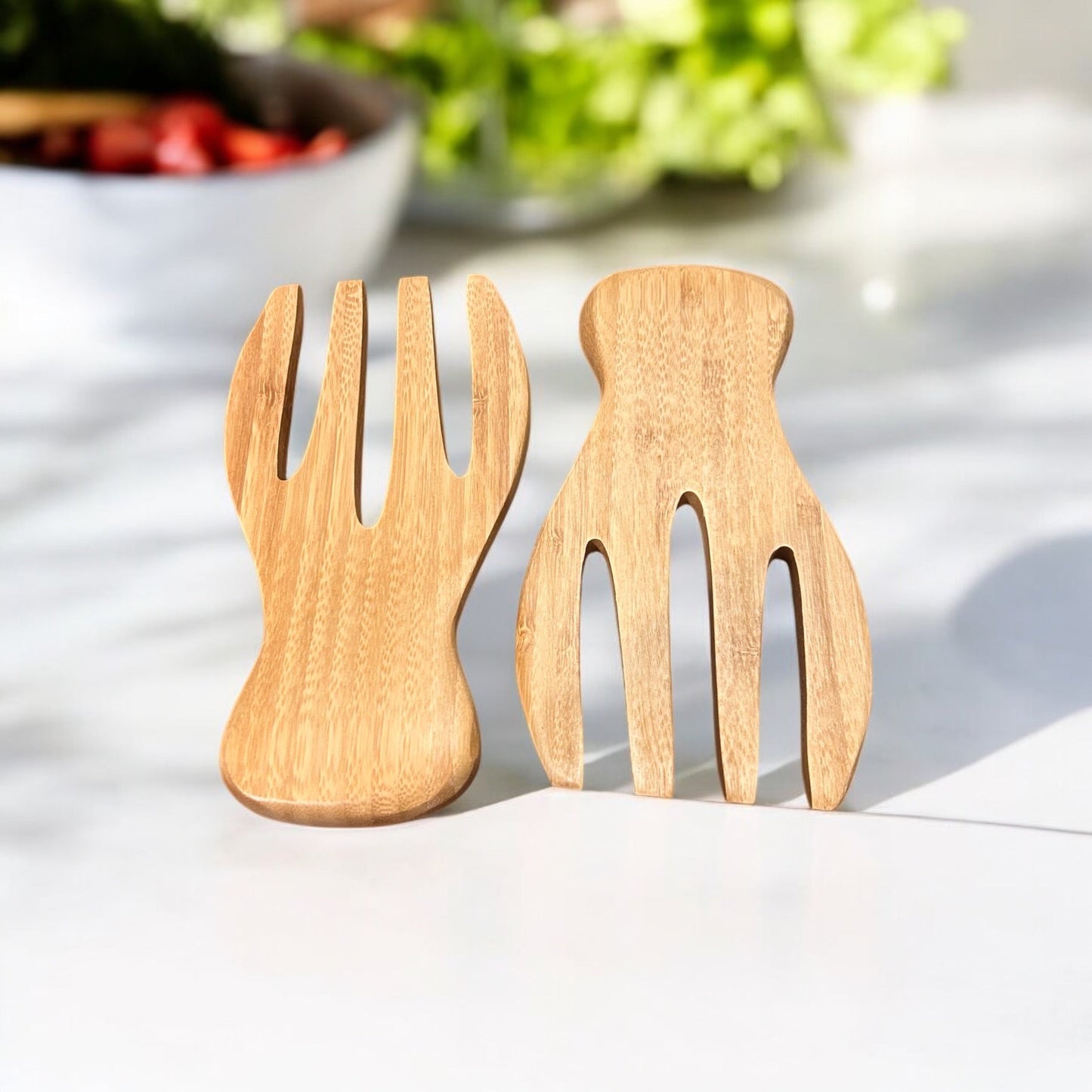 Bamboo Salad Hands | Set of 2 - Chickadees Wooden Toys