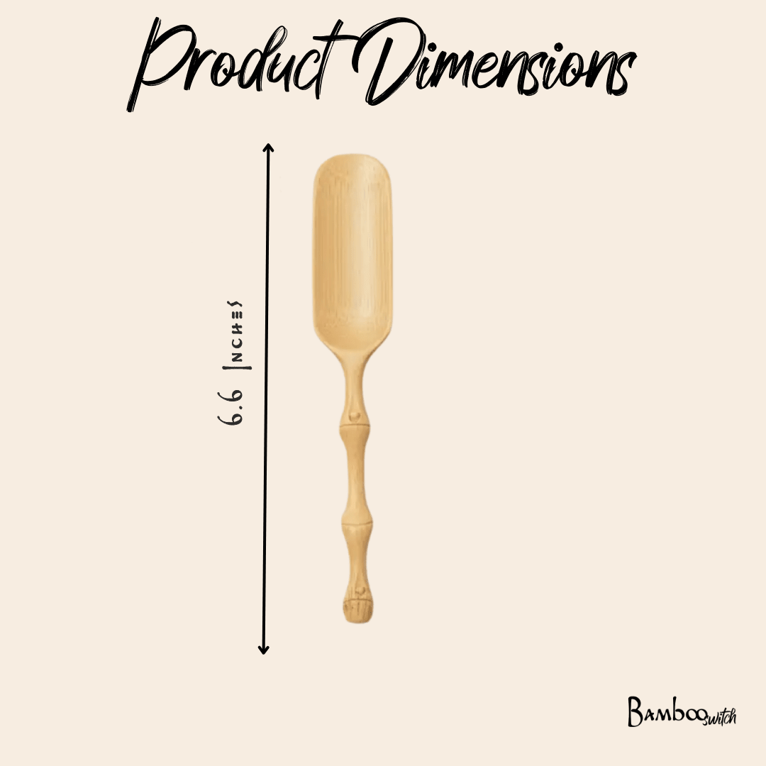 Bamboo Scoop | Hand Carved Handle - Chickadees Wooden Toys