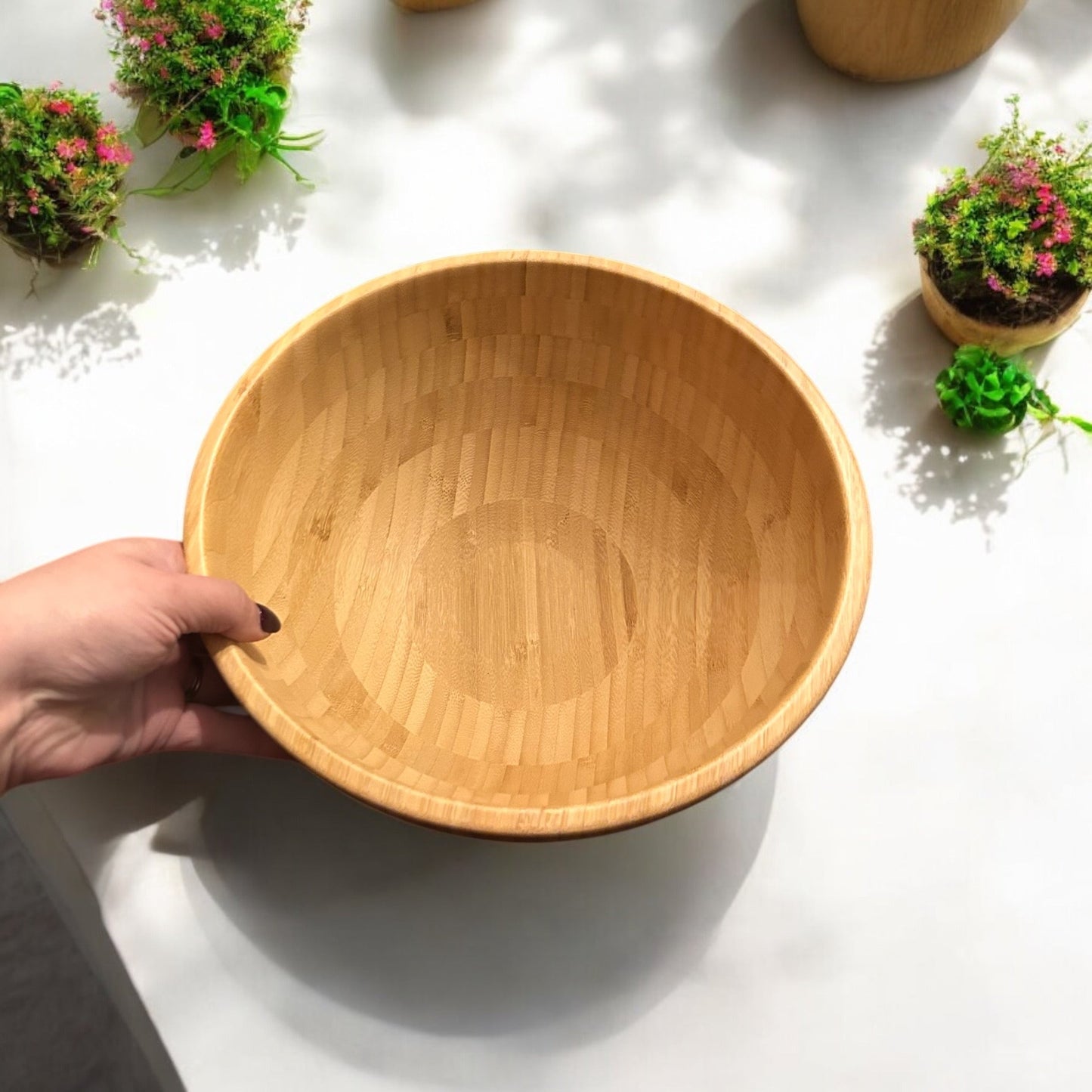 Bamboo Serving Bowl - Chickadees Wooden Toys