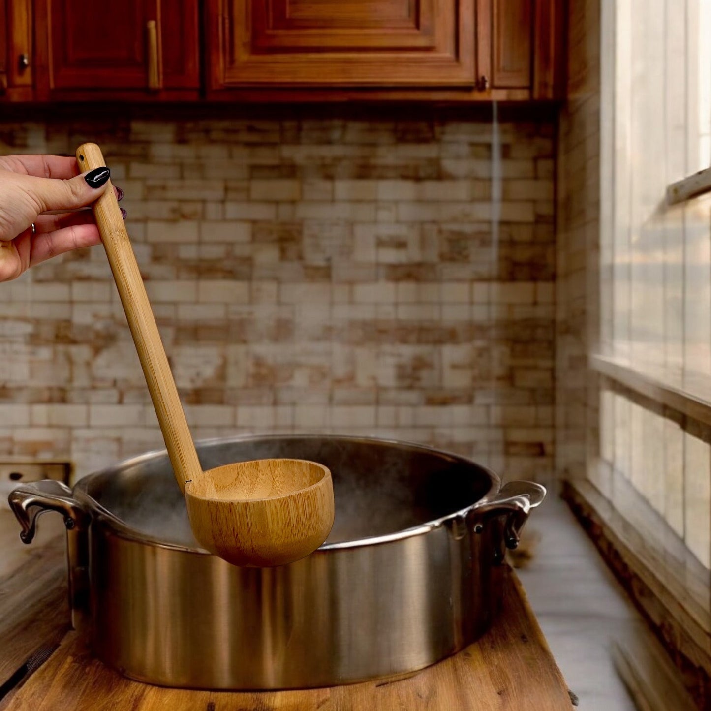 Bamboo Soup Ladle - Chickadees Wooden Toys