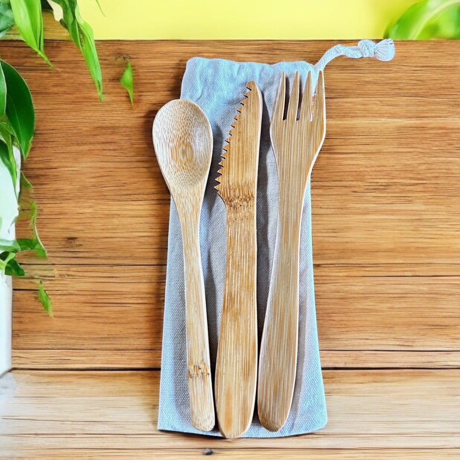 Bamboo Travel Cutlery Set | Kids - Chickadees Wooden Toys