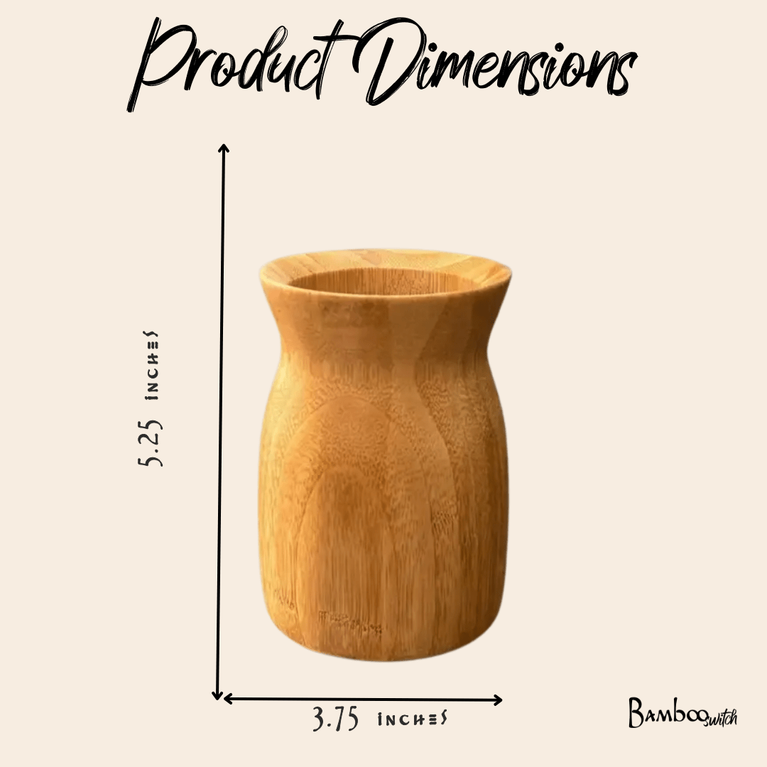 Bamboo Utensil Holder - Chickadees Wooden Toys