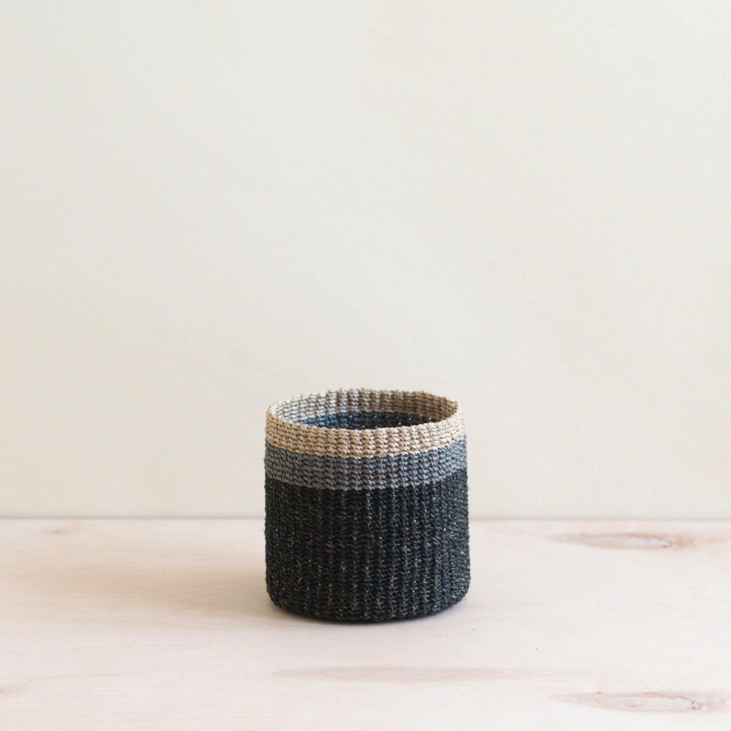 Black Tabletop Mini Basket - Handmade Baskets | LIKHÂ - Chickadees Wooden Toys