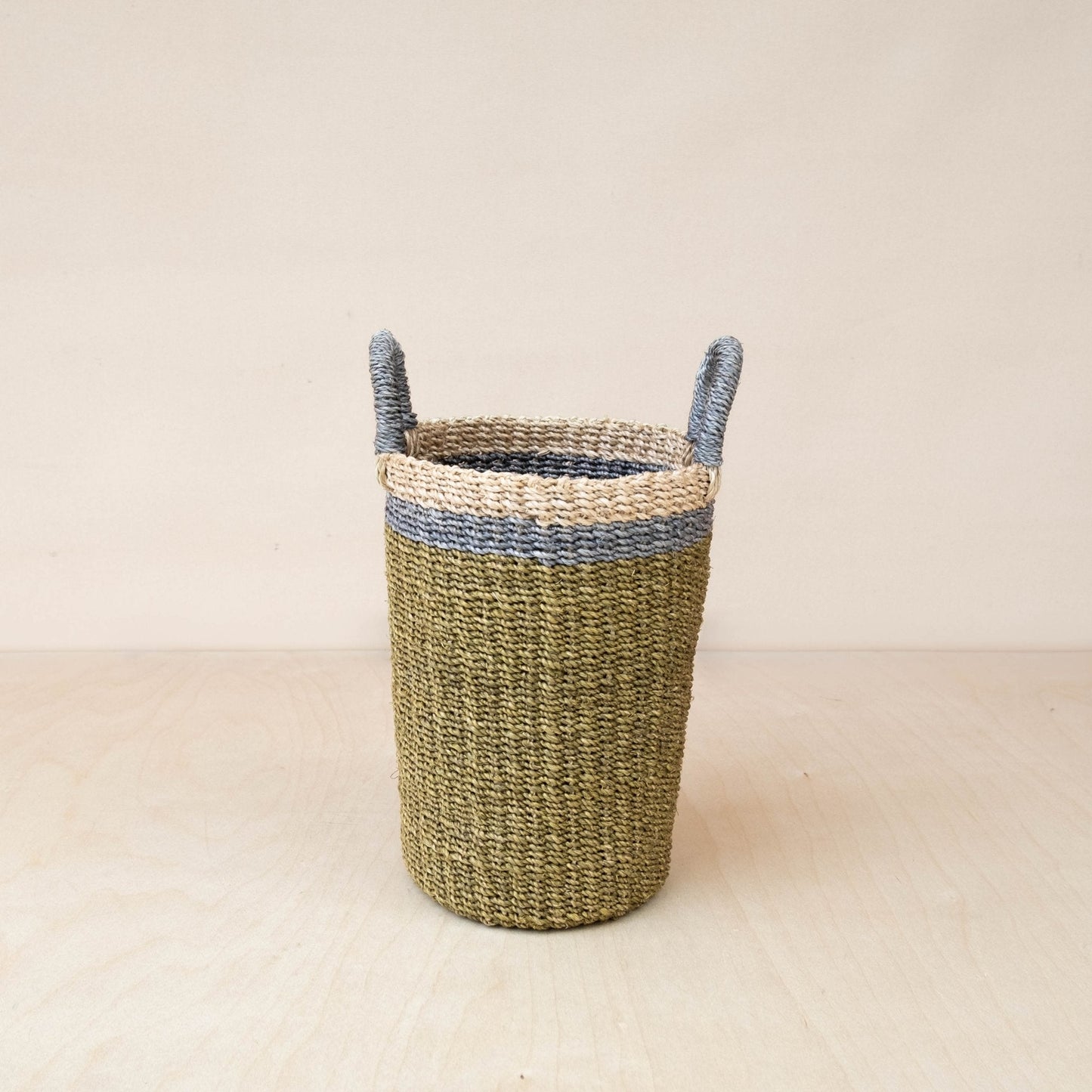 Olive Tall Wicker Basket Vase - Woven Plant Baskets | LIKHÂ - Chickadees Wooden Toys