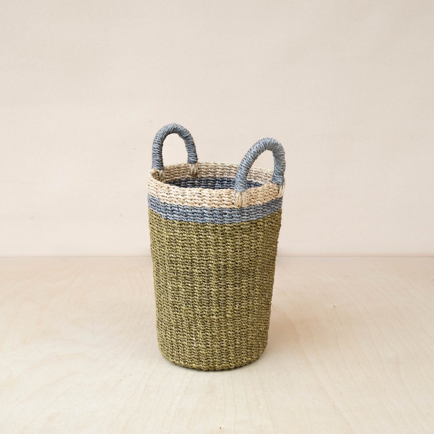 Olive Tall Wicker Basket Vase - Woven Plant Baskets | LIKHÂ - Chickadees Wooden Toys