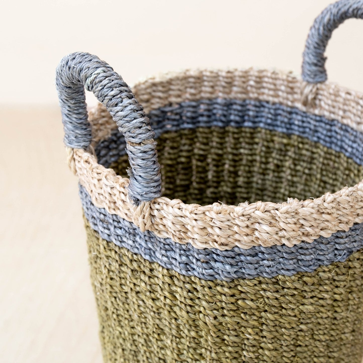Olive Tall Wicker Basket Vase - Woven Plant Baskets | LIKHÂ - Chickadees Wooden Toys