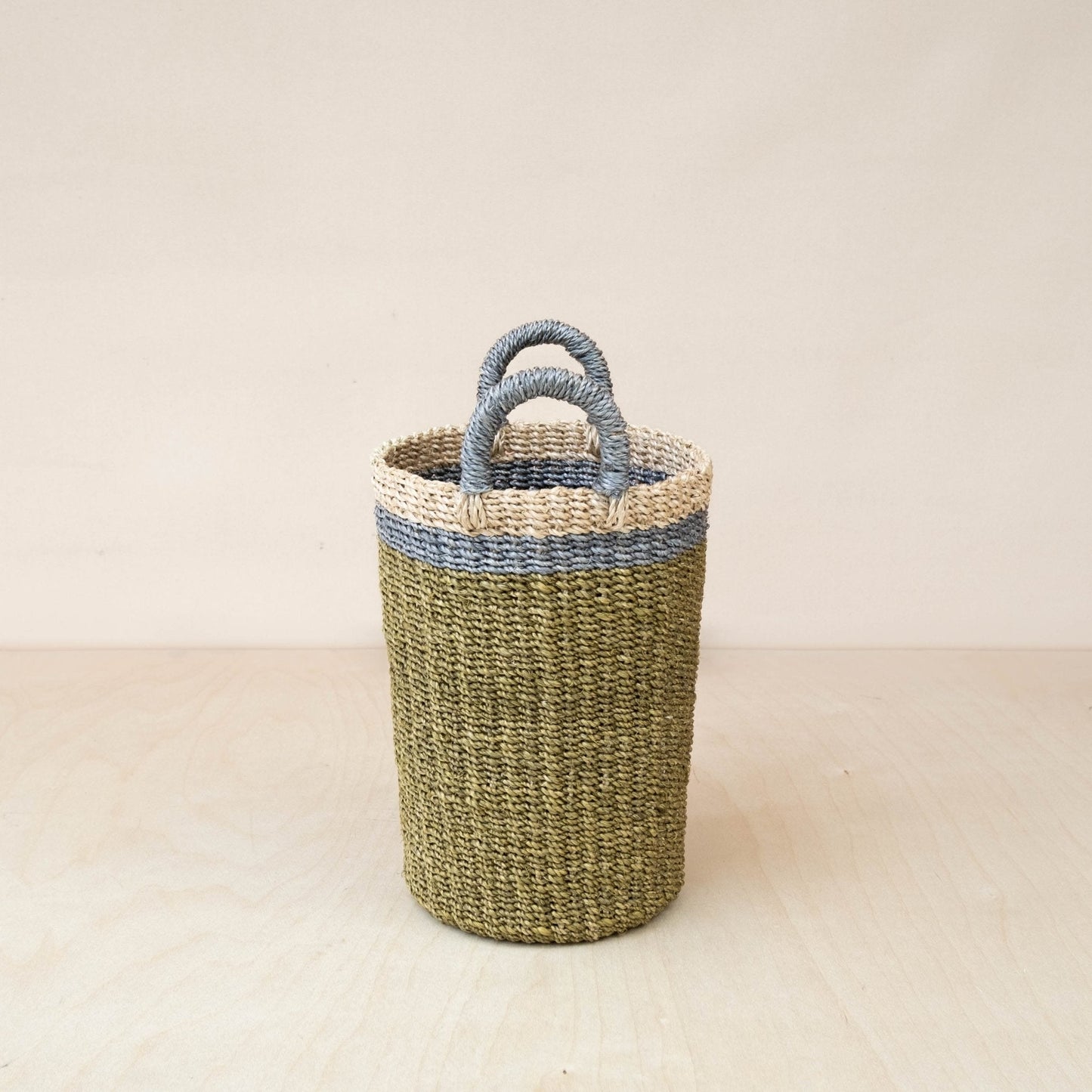 Olive Tall Wicker Basket Vase - Woven Plant Baskets | LIKHÂ - Chickadees Wooden Toys