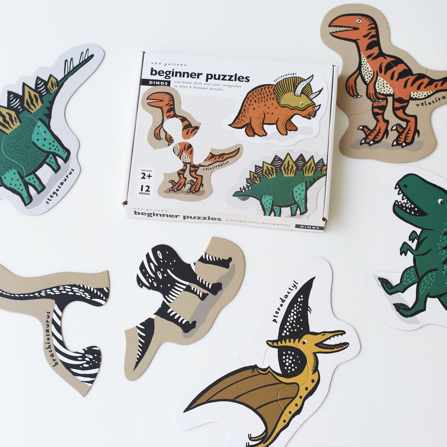 Beginner Puzzles - Dinos - Chickadees Wooden Toys
