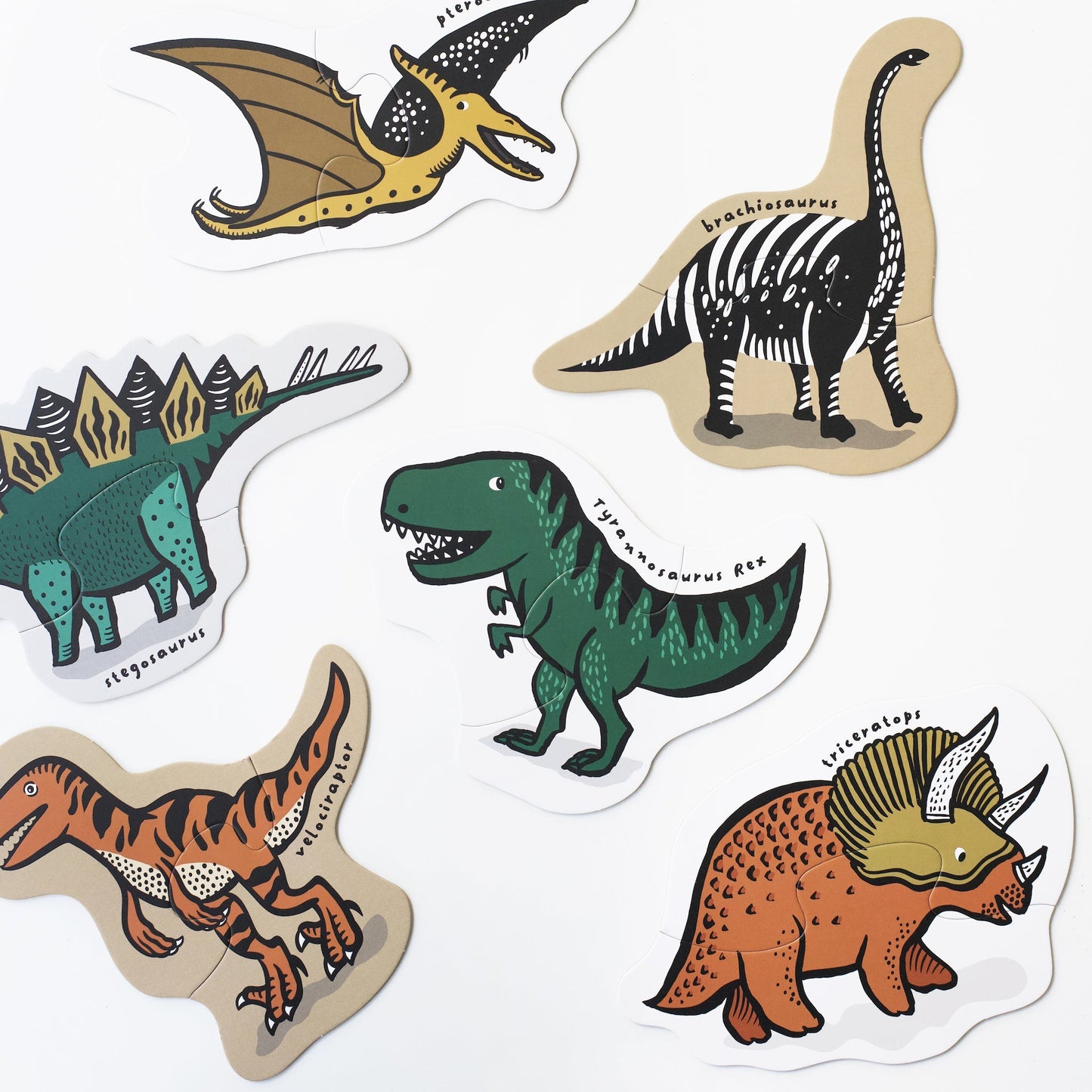 Beginner Puzzles - Dinos - Chickadees Wooden Toys