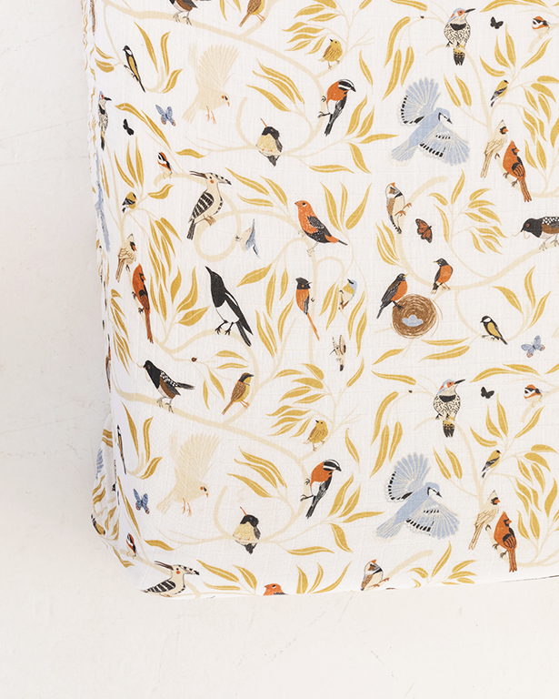For the Birds Crib Sheet - Chickadees Wooden Toys