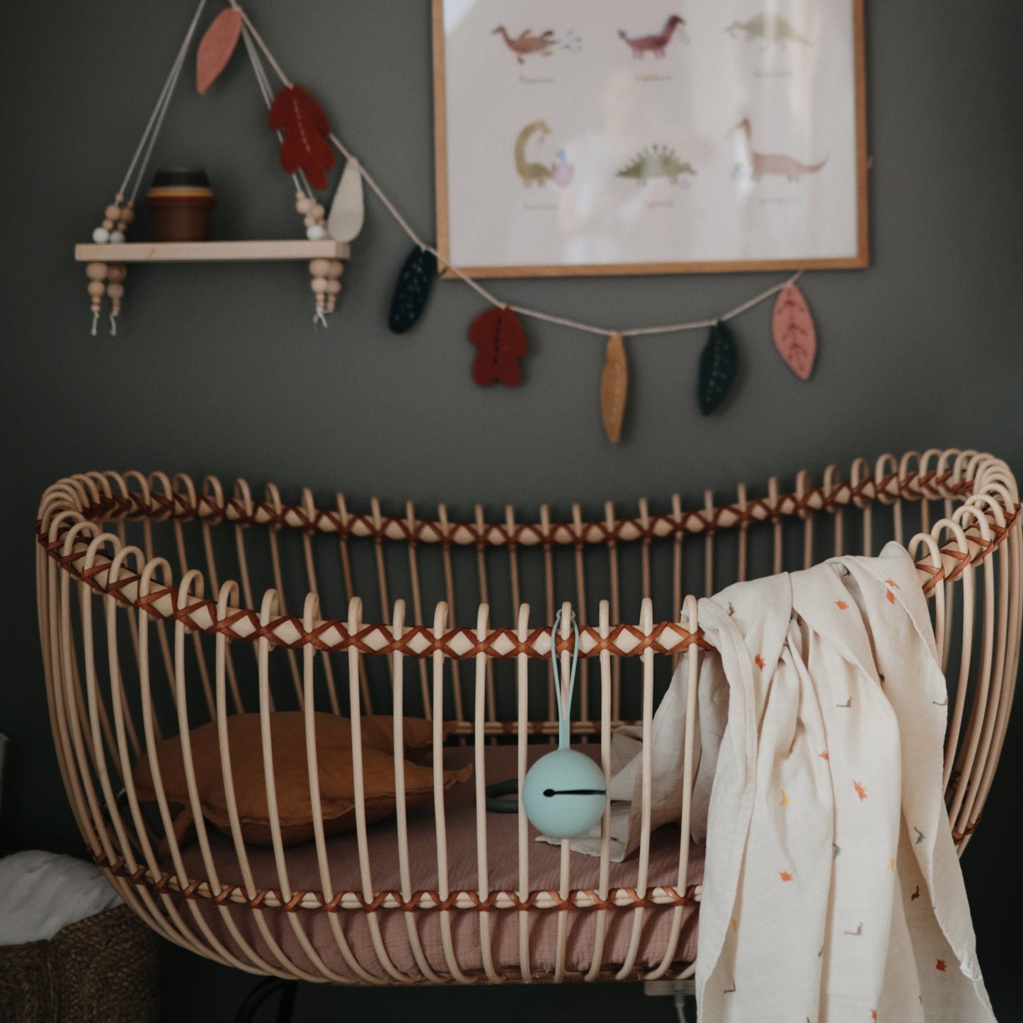 Organic Cotton Muslin Swaddle Blanket - Chickadees Wooden Toys