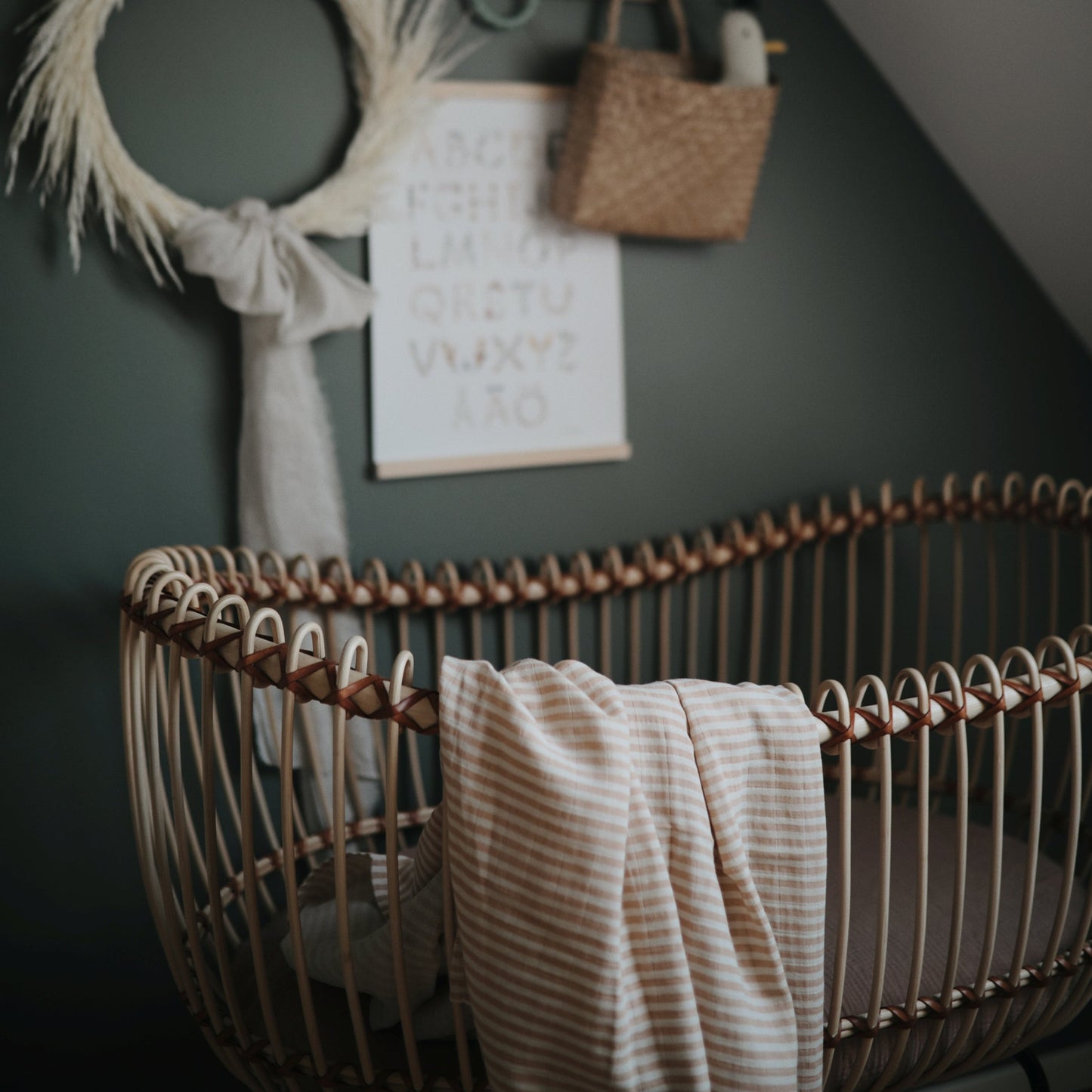 Organic Cotton Muslin Swaddle Blanket - Chickadees Wooden Toys