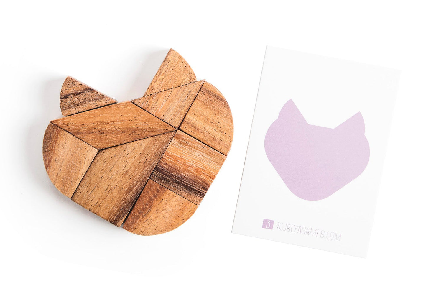 Heart Tangram - two sets with 57 challenge cards - Chickadees Wooden Toys