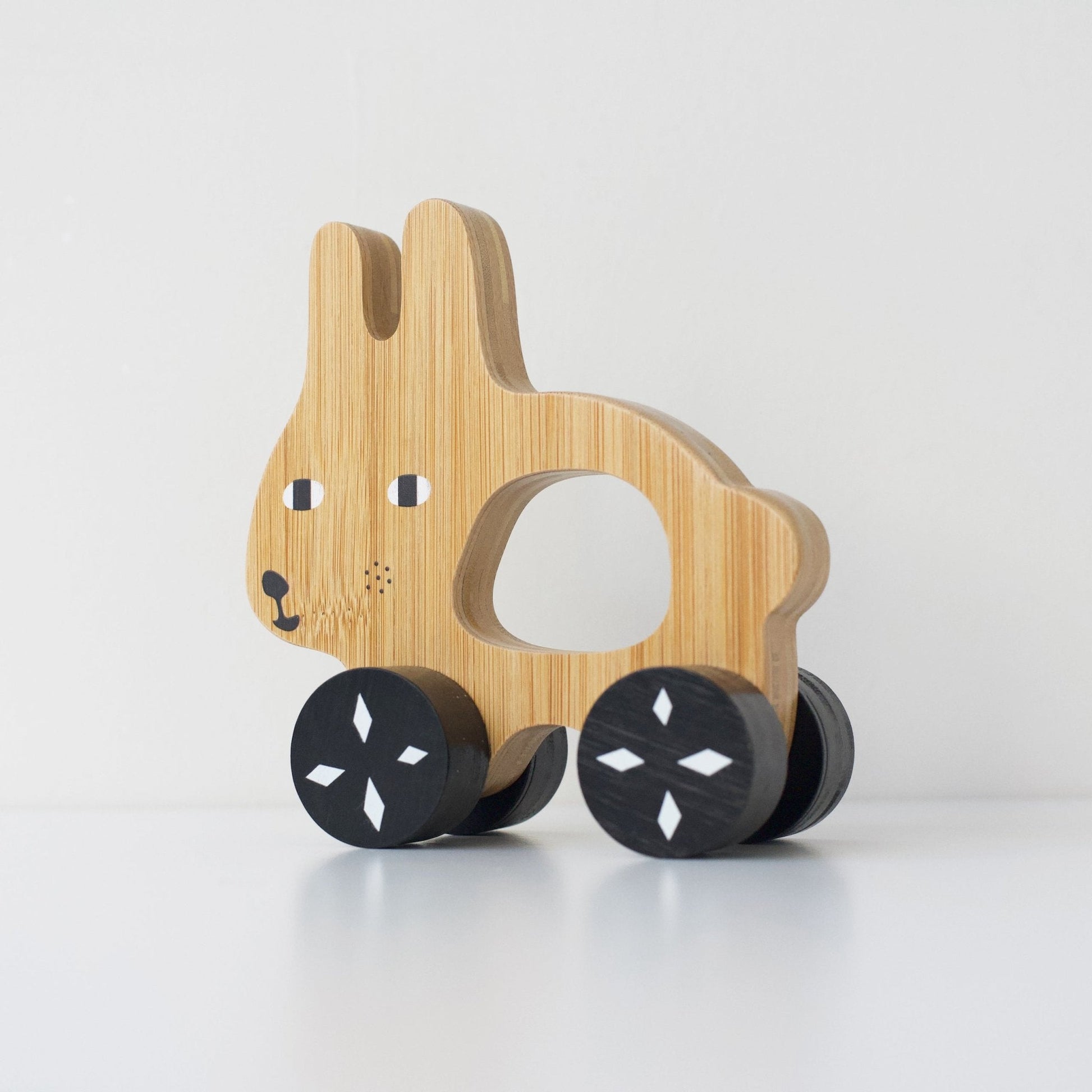 Bunny Push Toy - Chickadees Wooden Toys