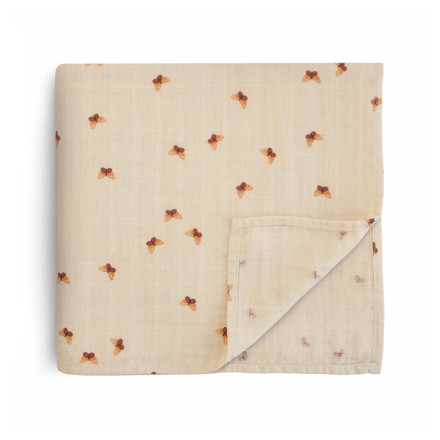 Organic Cotton Muslin Swaddle Blanket - Chickadees Wooden Toys