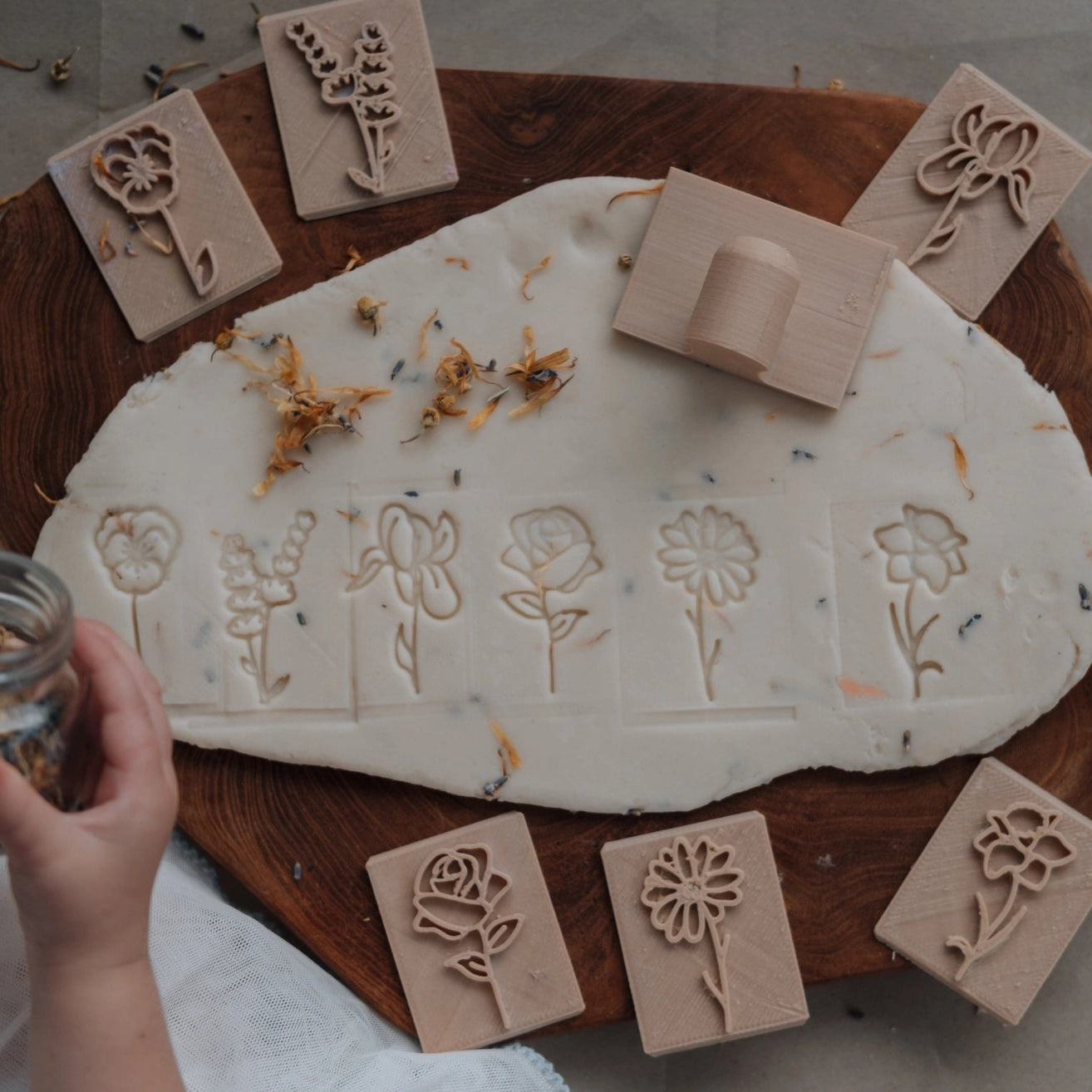 Flower Eco Stamp Set - Chickadees Wooden Toys