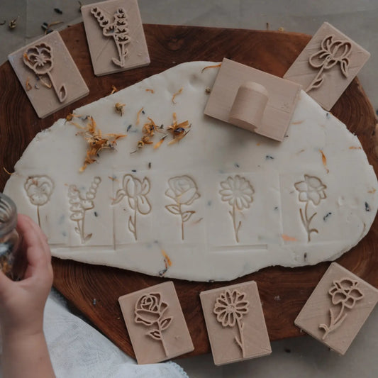 Flower Eco Stamp Set - Chickadees Wooden Toys