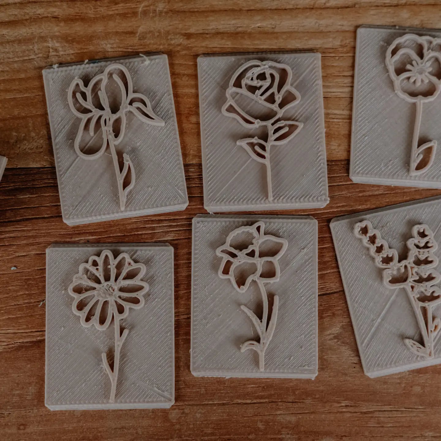 Flower Eco Stamp Set - Chickadees Wooden Toys