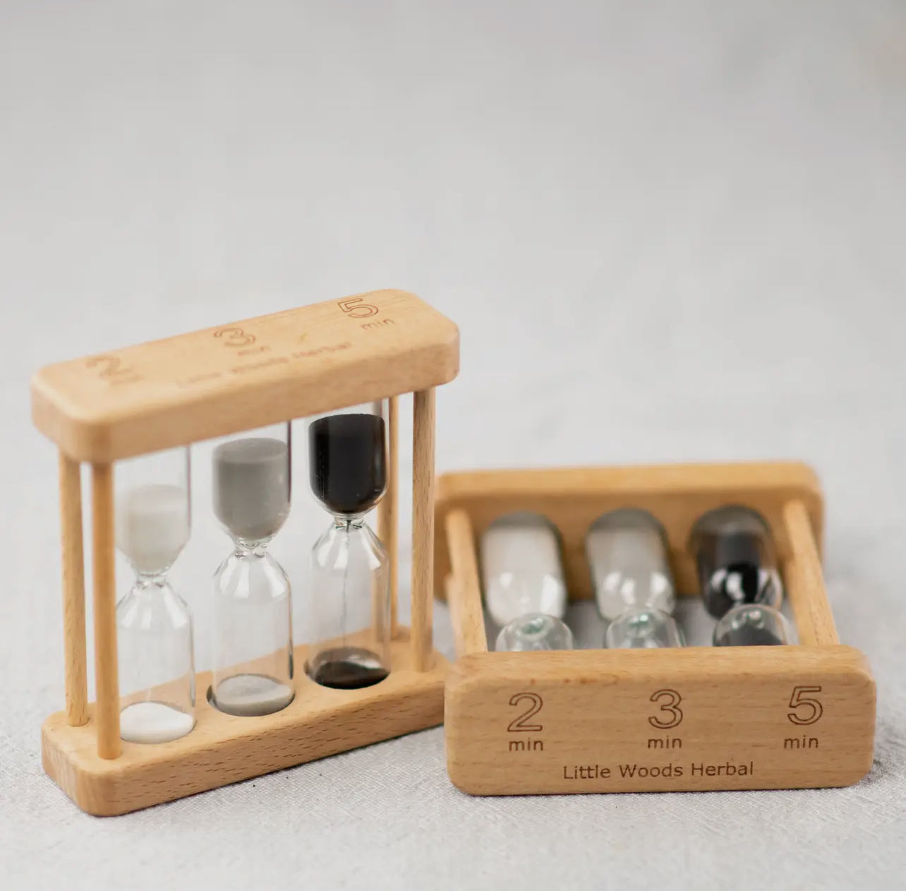 2,3, and 5 Minute Wooden Hourglass Sand Timer - Chickadees Wooden Toys