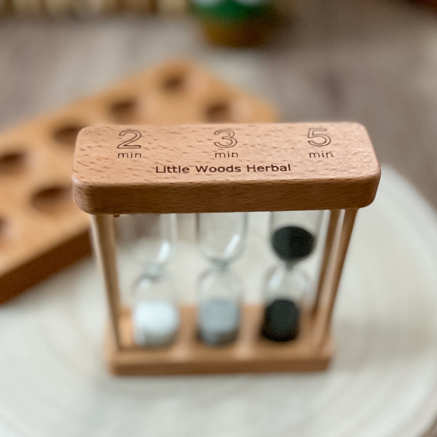 2,3, and 5 Minute Wooden Hourglass Sand Timer - Chickadees Wooden Toys