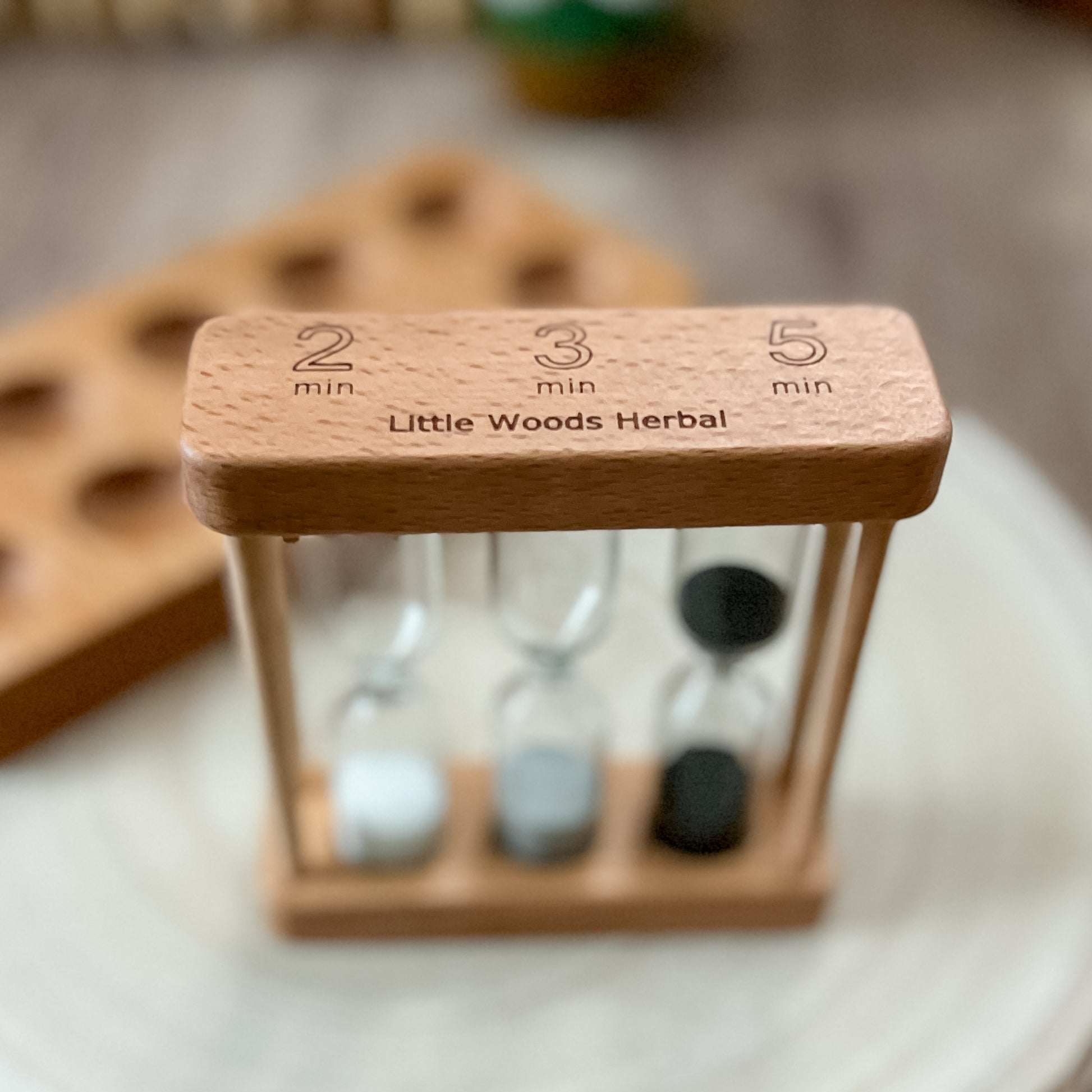 2,3, and 5 Minute Wooden Hourglass Sand Timer - Chickadees Wooden Toys