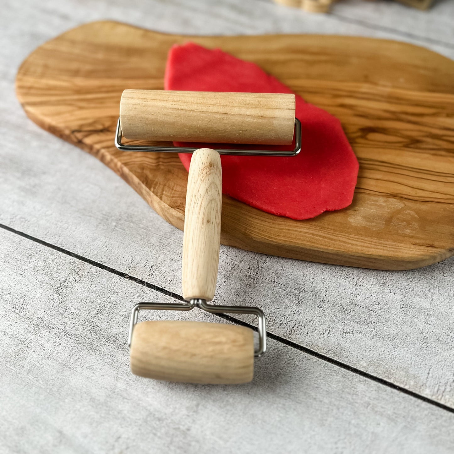 Playdough & Pastry Double Roller - Chickadees Wooden Toys