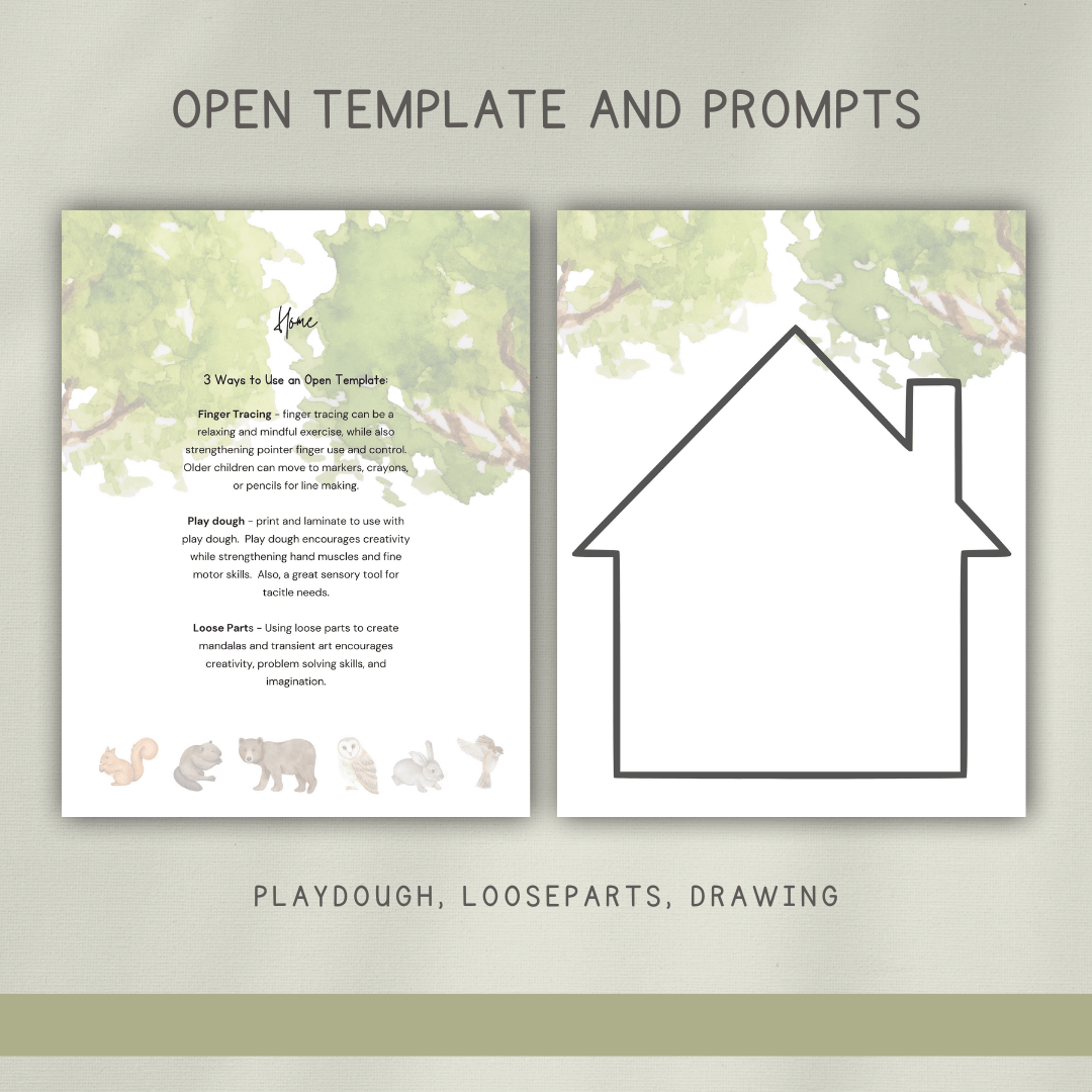 Animal Homes Preschool Activity Pages - Chickadees Wooden Toys