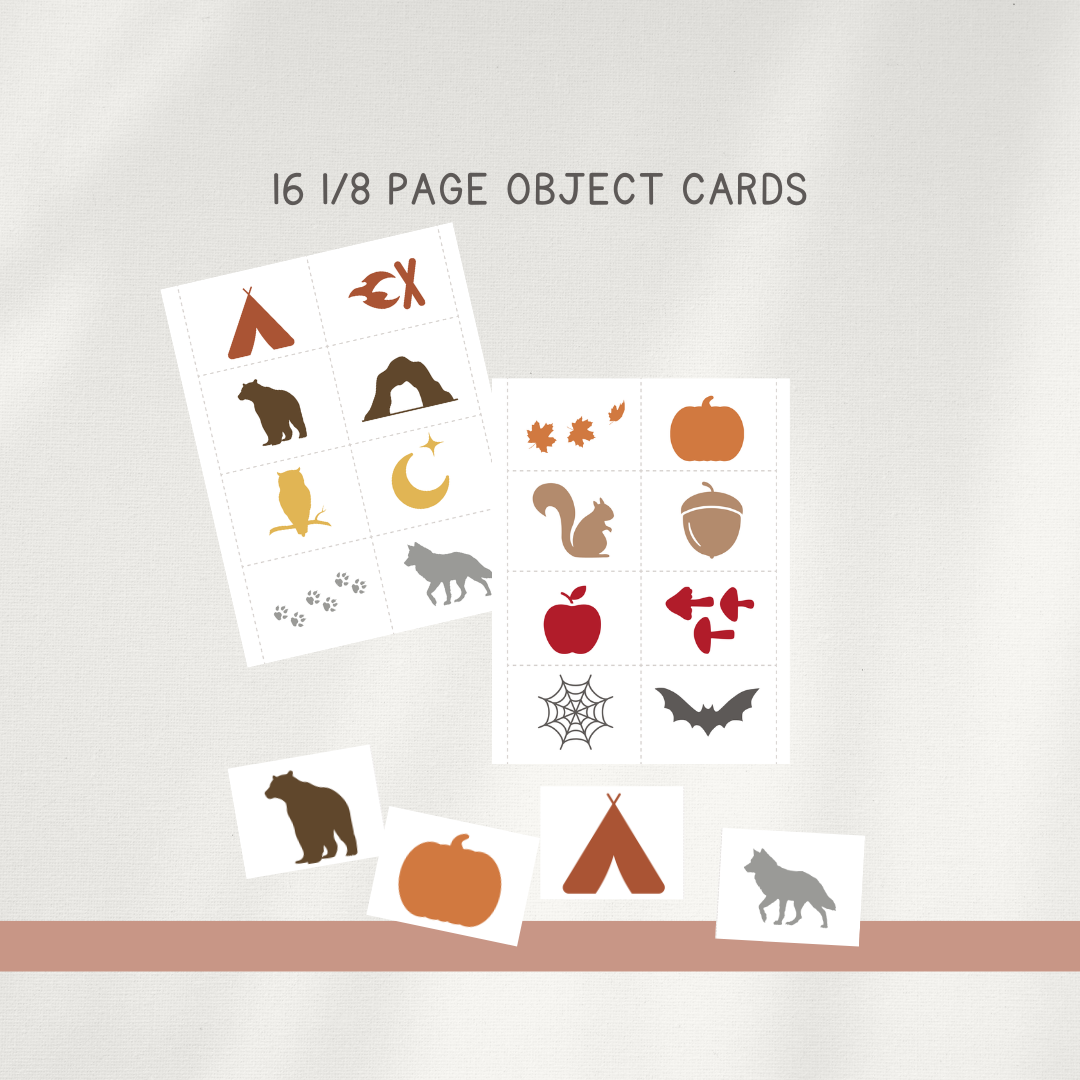 Autumn 🍂 Objects- Preschool Activity Pages - Chickadees Wooden Toys