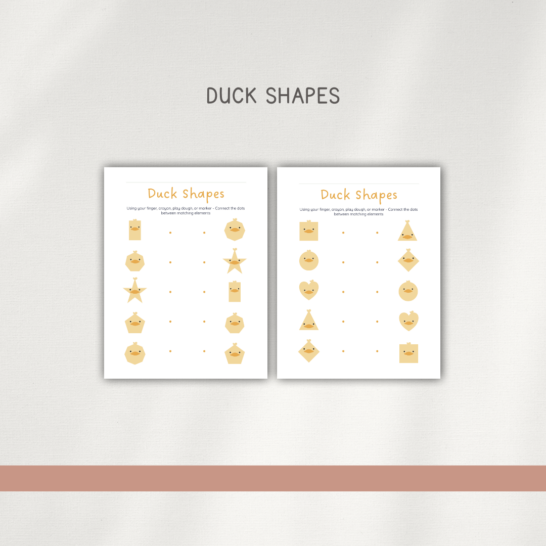 Ducks - Preschool Activity Pages - Chickadees Wooden Toys