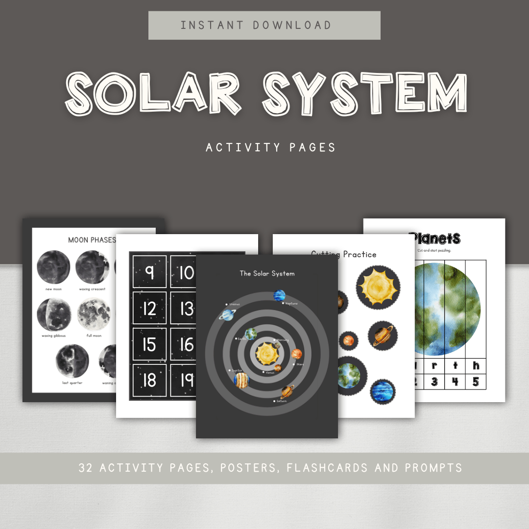 Solar System Activity Pages - Chickadees Wooden Toys