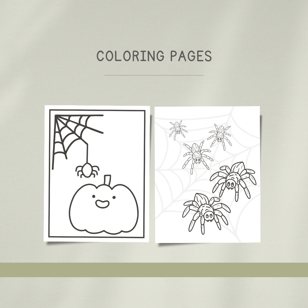 Spider Activity Pages - Chickadees Wooden Toys