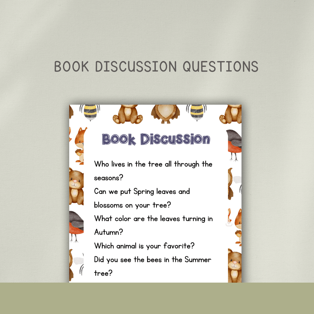 Tree Through the Seasons Preschool Activity Pages - Chickadees Wooden Toys