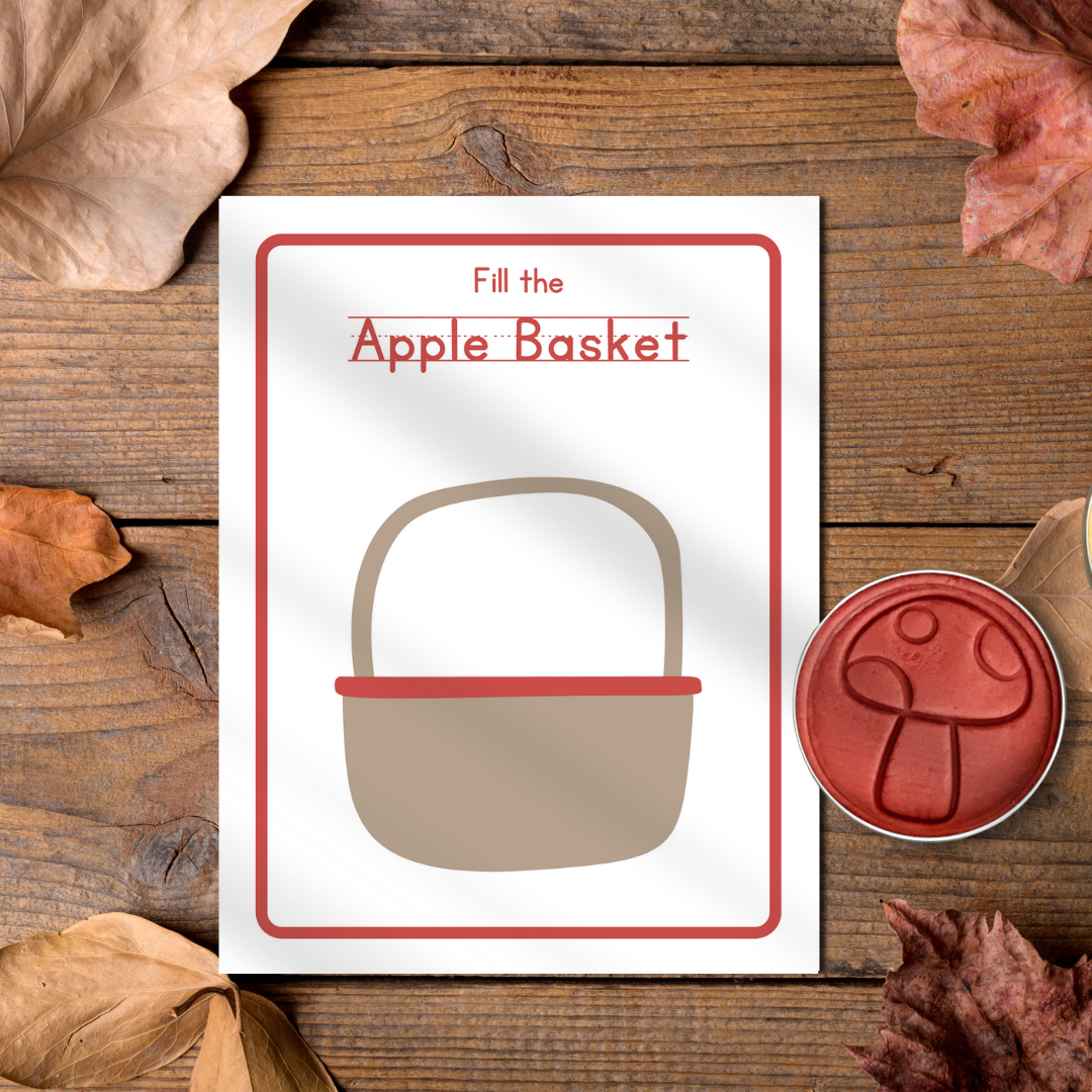 10 Apple Play Dough Mats - Digital Download - Chickadees Wooden Toys