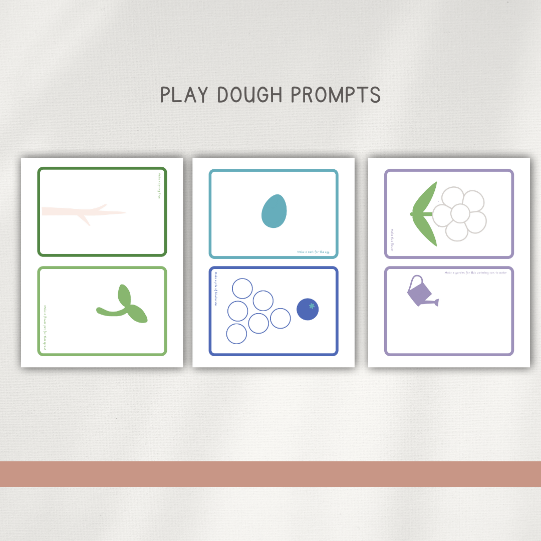 Spring Play Dough Mats - Rainbow - Chickadees Wooden Toys