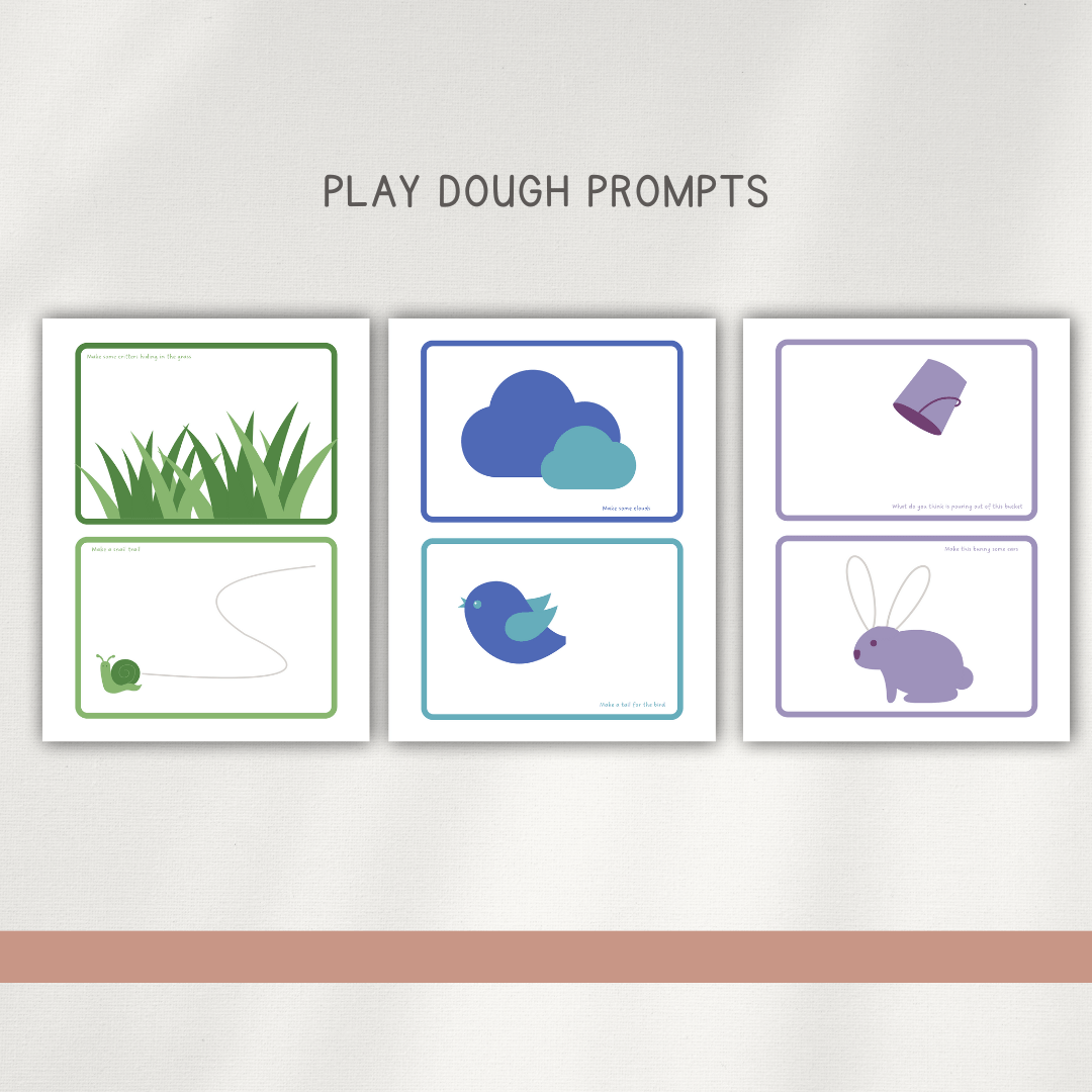 Spring Play Dough Mats - Rainbow - Chickadees Wooden Toys