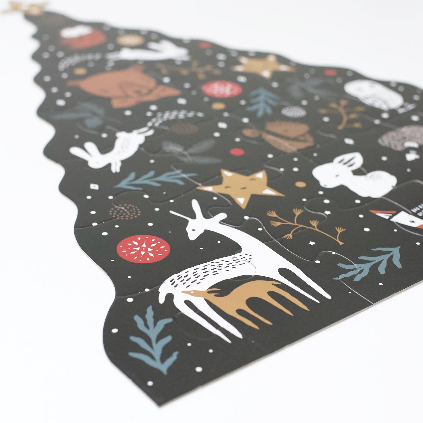 Christmas Tree Floor Puzzle - Chickadees Wooden Toys
