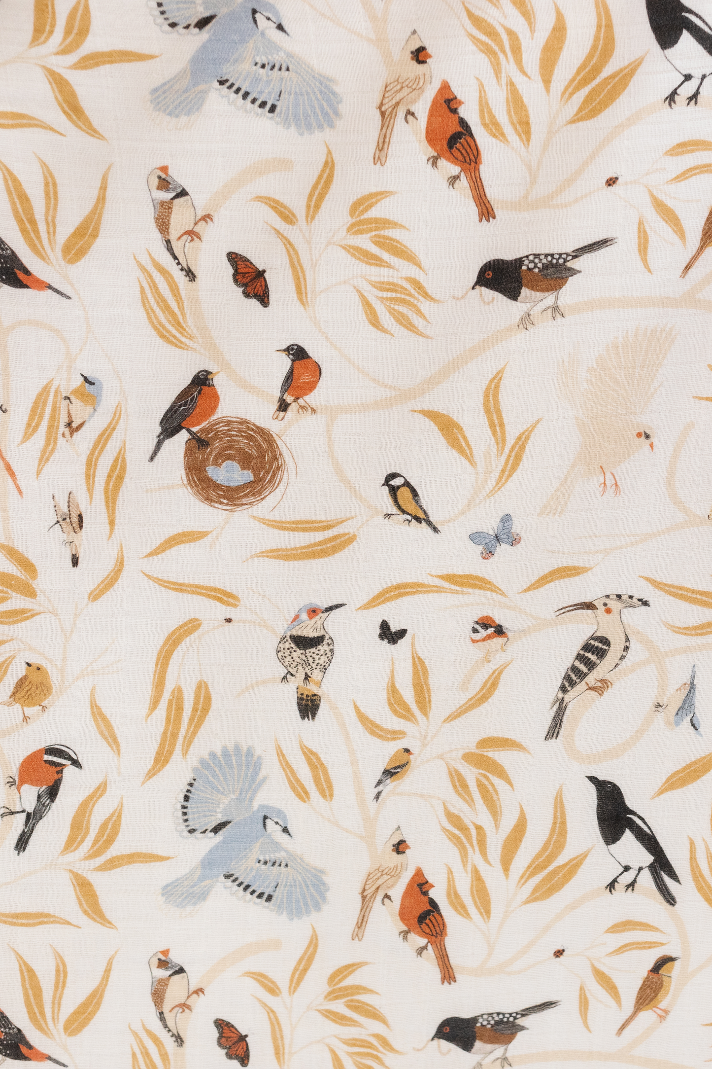 For the Birds Crib Sheet - Chickadees Wooden Toys